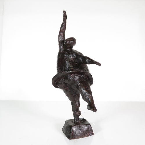 440 - Beryl Reid style bronze statue 1.7kg