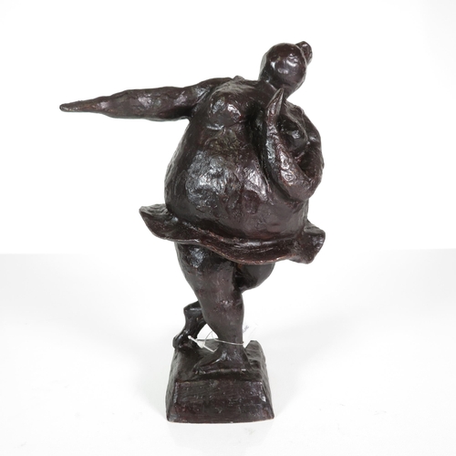 442 - Beryl Reid style bronze statue 1.7kg