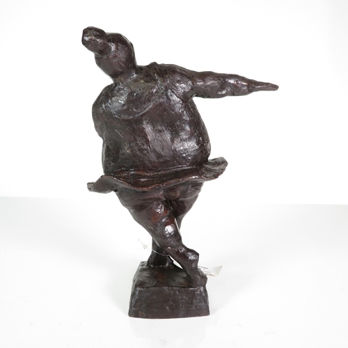 442 - Beryl Reid style bronze statue 1.7kg