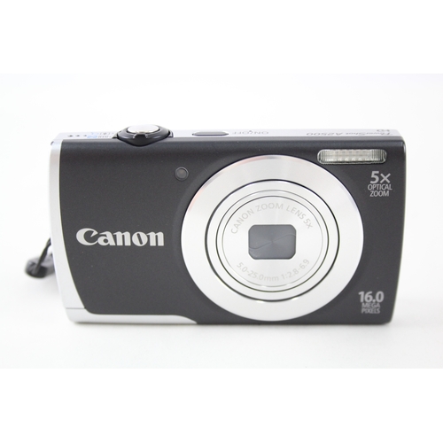 350 - Canon Powershot A2500 Digital Compact Camera Working w/ 5x Optical Zoom