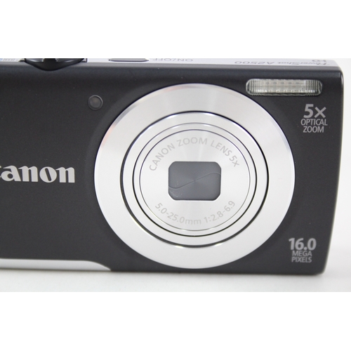 350 - Canon Powershot A2500 Digital Compact Camera Working w/ 5x Optical Zoom