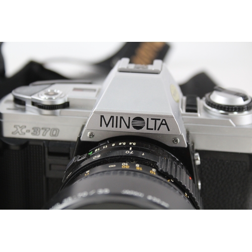 353 - Minolta X-370 SLR Vintage Film Camera Working w/ Minolta MD 35-70mm F/3.5 Lens