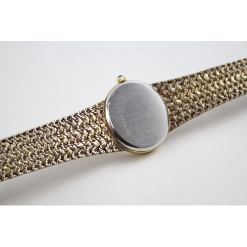 362 - Women's Vintage Certina 925 Silver Bracelet Gold Tone Watch Hand-Wind WATCH RUNS