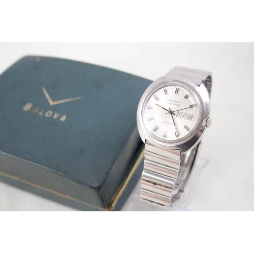 364 - Vintage Bulova Ambassador Day-Date Watch Automatic  WATCH RUNS