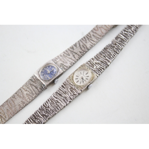 370 - Women's Vintage 925 Silver Watch Hand-Wind SPARES &REPAIRS x 2