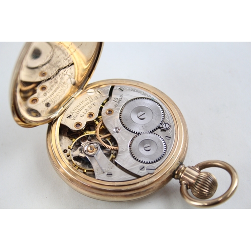 377 - Vintage Elgin Rolled Gold Open Face Pocket Watch Hand-Wind  WATCH RUNS