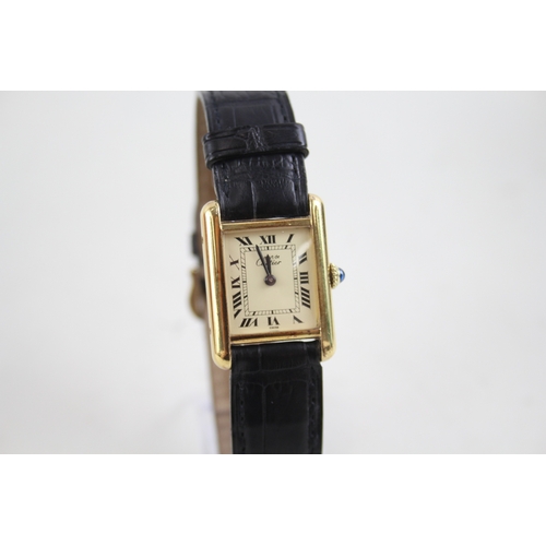 382 - Women's Vintage Must de Cartier 925 Silver Tank Watch Hand-Wind  WATCH RUNS