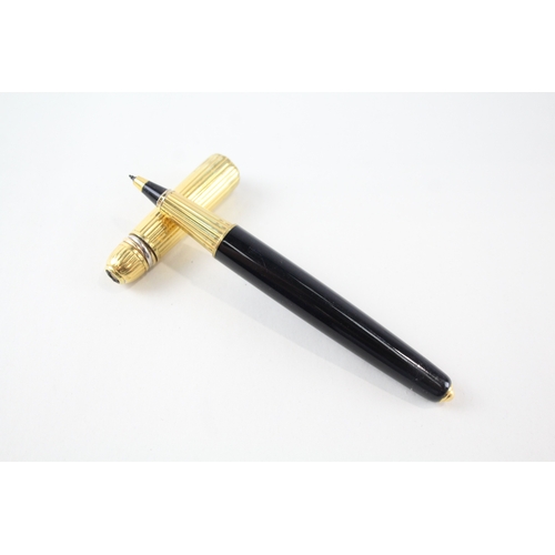 395 - 1991 Pasha De Cartier Black Lacquer & Gold Plated Cap Fineliner Pen - 01412