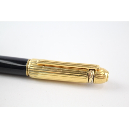 395 - 1991 Pasha De Cartier Black Lacquer & Gold Plated Cap Fineliner Pen - 01412