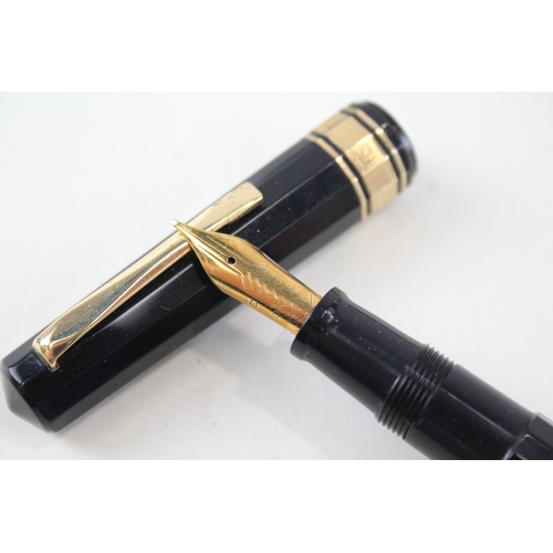 396 - Vintage OMAS Black Cased Fountain Pen w/ 18ct Gold Nib WRITING Original Box