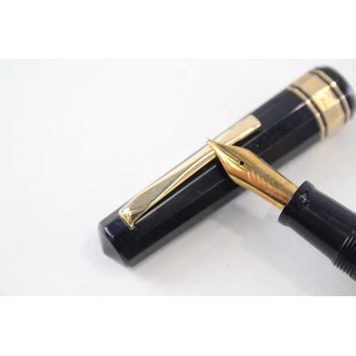 396 - Vintage OMAS Black Cased Fountain Pen w/ 18ct Gold Nib WRITING Original Box