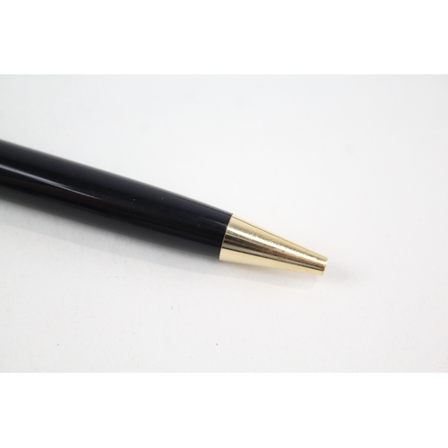 398 - Montblanc Meisterstuck Black Ballpoint Pen / Biro WRITING Gold Plate Banding