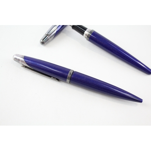 399 - Alfred DUNHILL Blue Lacquer Fountain Pen w/ 18ct White Gold Nib, Ballpoint Etc