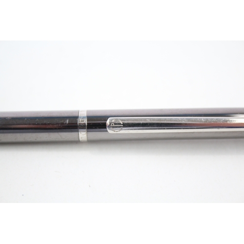 400 - Vintage Alfred Duhill Titanium & Silver Plated Ballpoint Pen Biro