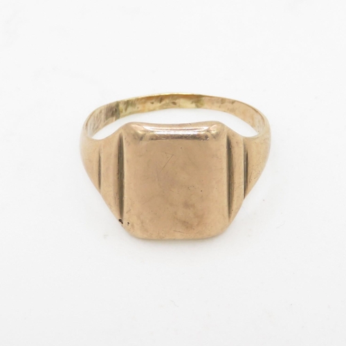 75 - 9ct rose gold vintage signet ring (3.3g) Size  J