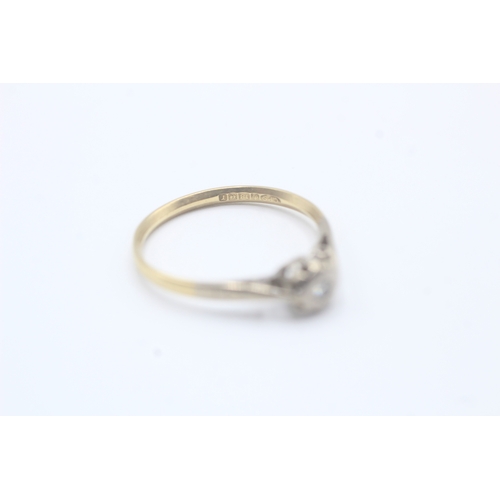 115 - 18ct gold and diamond solitaire ring (2.1g) Size  P