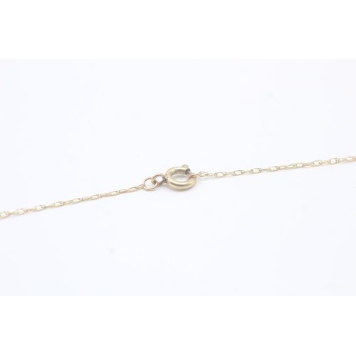 120 - 9ct gold 'I love you' pendant necklace (1.5g)