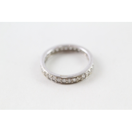 40 - 9ct white gold diamond set full eternity ring (2.2g) Size  N