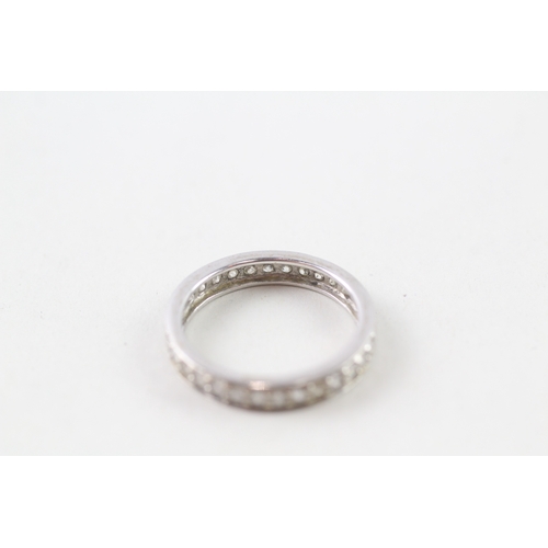 40 - 9ct white gold diamond set full eternity ring (2.2g) Size  N