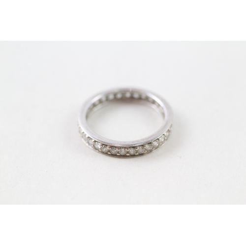 40 - 9ct white gold diamond set full eternity ring (2.2g) Size  N