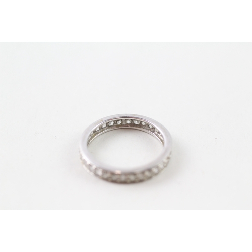 40 - 9ct white gold diamond set full eternity ring (2.2g) Size  N