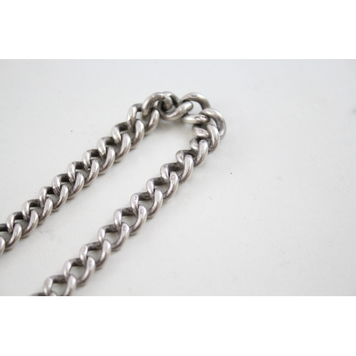 487 - Vintage 925 Silver Pocket Watch Chain