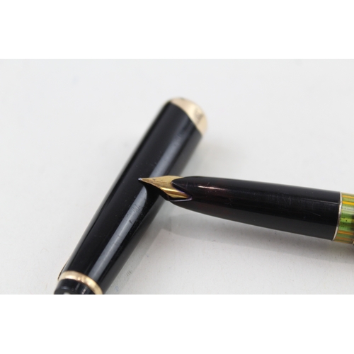 491 - Vintage Montblanc Meisterstuck No.14 Black Fountain Pen w/ 14ct Gold Nib WRITING