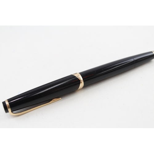 491 - Vintage Montblanc Meisterstuck No.14 Black Fountain Pen w/ 14ct Gold Nib WRITING