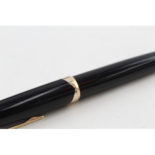 491 - Vintage Montblanc Meisterstuck No.14 Black Fountain Pen w/ 14ct Gold Nib WRITING