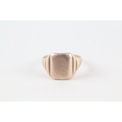 75 - 9ct rose gold vintage signet ring (3.3g) Size  J