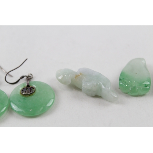 309 - Collection of Gemstone Jewellery inc. Sterling Silver, Jade, Carved x 4 19g