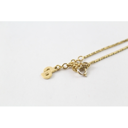 342 - Gold Tone Necklace By Christian Dior 9g