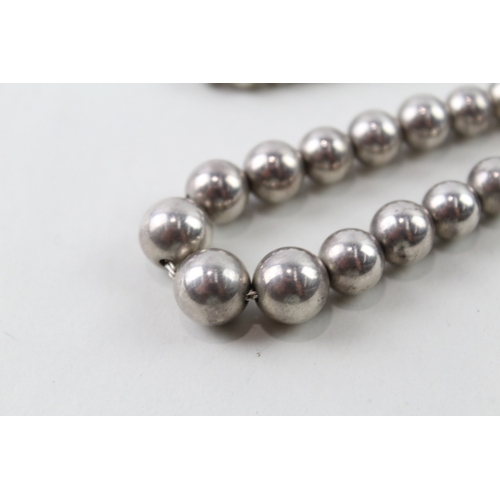 351 - Sterling Silver Ball Necklace By Tiffany & Co 29g