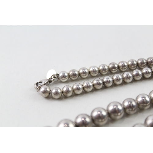 351 - Sterling Silver Ball Necklace By Tiffany & Co 29g