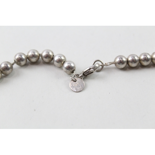 351 - Sterling Silver Ball Necklace By Tiffany & Co 29g