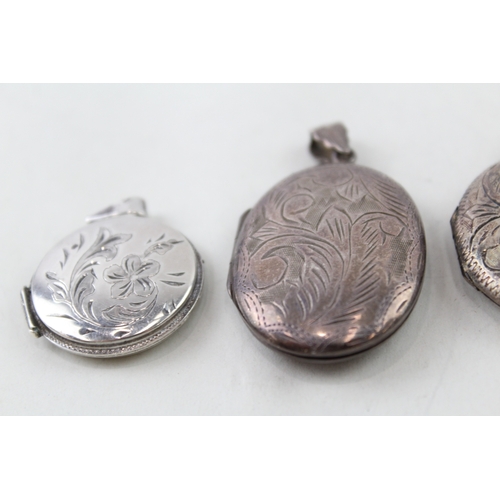 375 - Collection of Sterling Silver Vintage Photo Locket Pendants x 5 43g