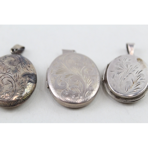 375 - Collection of Sterling Silver Vintage Photo Locket Pendants x 5 43g