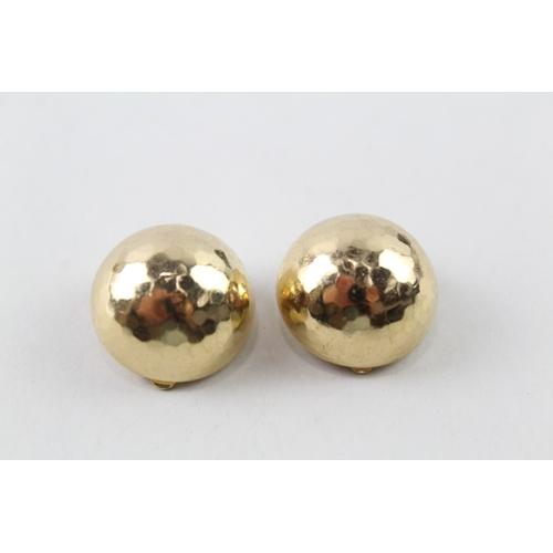 384 - Christian Dior Gold Tone Clip On Earrings 16g