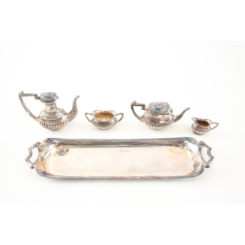 426 - Vintage 1975 London Sterling Silver Novelty 5 Piece Doll's House Tea Set (68g)