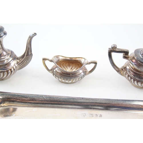 426 - Vintage 1975 London Sterling Silver Novelty 5 Piece Doll's House Tea Set (68g)