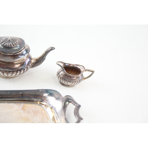 426 - Vintage 1975 London Sterling Silver Novelty 5 Piece Doll's House Tea Set (68g)