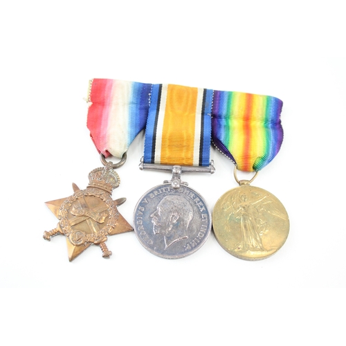 447 - Mounted WW1 1914-15 Star Medal Trio 11528 Cpl-Sjt L. Boniface Dorset Regt