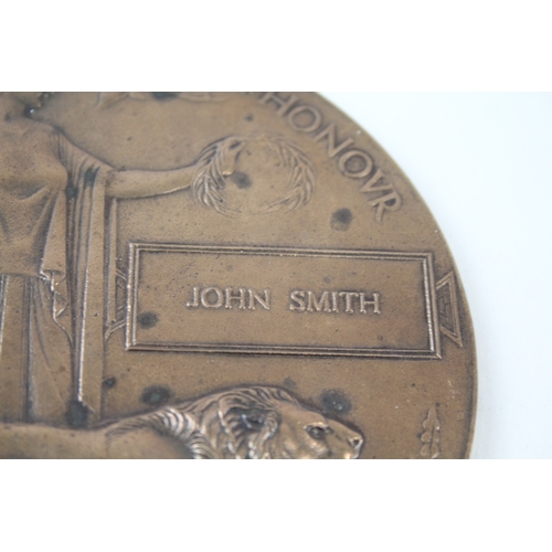 455 - WW1 Death Plaque Named John Smith