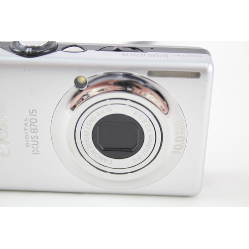 477 - Canon Ixus 870 IS Digital Compact Camera Working w/ Canon 4x zoom