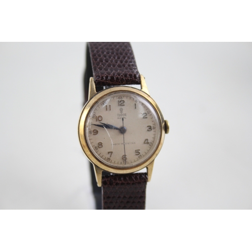 488 - Vintage Tudor Royal 9ct Gold Watch Hand-Wind WATCH RUNS