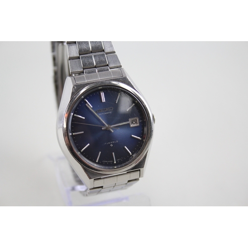 489 - Vintage Seiko Blue Sunburst Dial Watch 6308-8030 Automatic WATCH RUNS