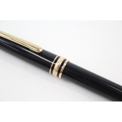 513 - Montblanc Meisterstuck Black Mechanical Pencil WRITING Gold Plate Banding