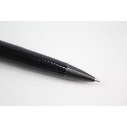 519 - Montegrappa Fortuna Black Restin & Gun Metal Detailed Ballpoint Pen Biro WRITING