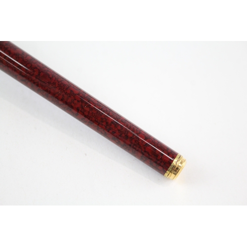 533 - Must De Cartier Burgundy Lacquer & Gold Plate Rollerball Pen WRITING A70766