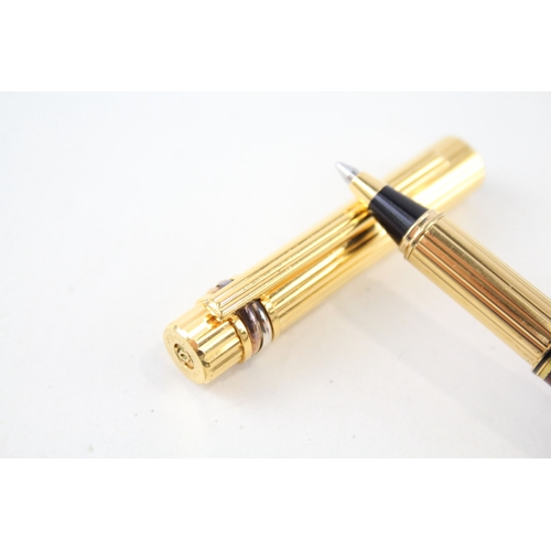 533 - Must De Cartier Burgundy Lacquer & Gold Plate Rollerball Pen WRITING A70766